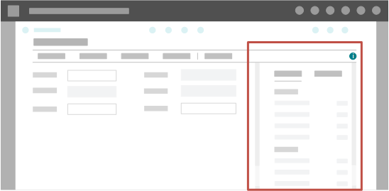 Pokazuje pozycję pola informacji w kliencie internetowym