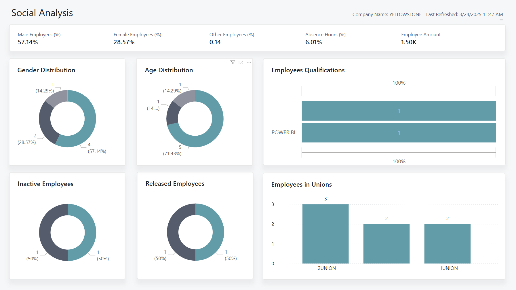 Zrzut ekranu raportu Power BI Analiza społeczna